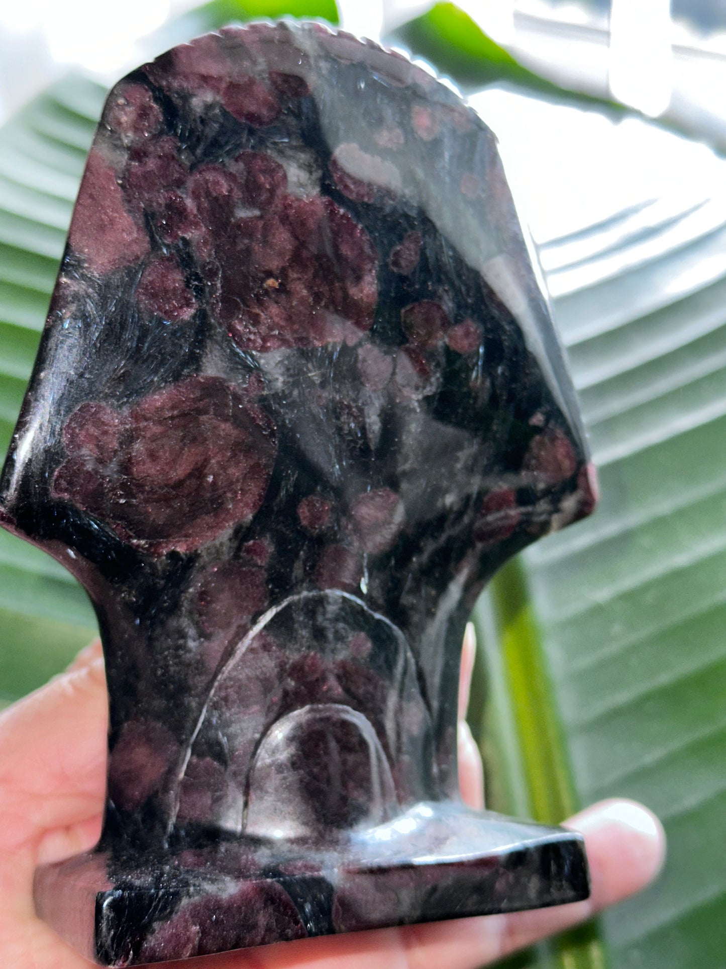 Garnet Pharaoh Crystal Skull
