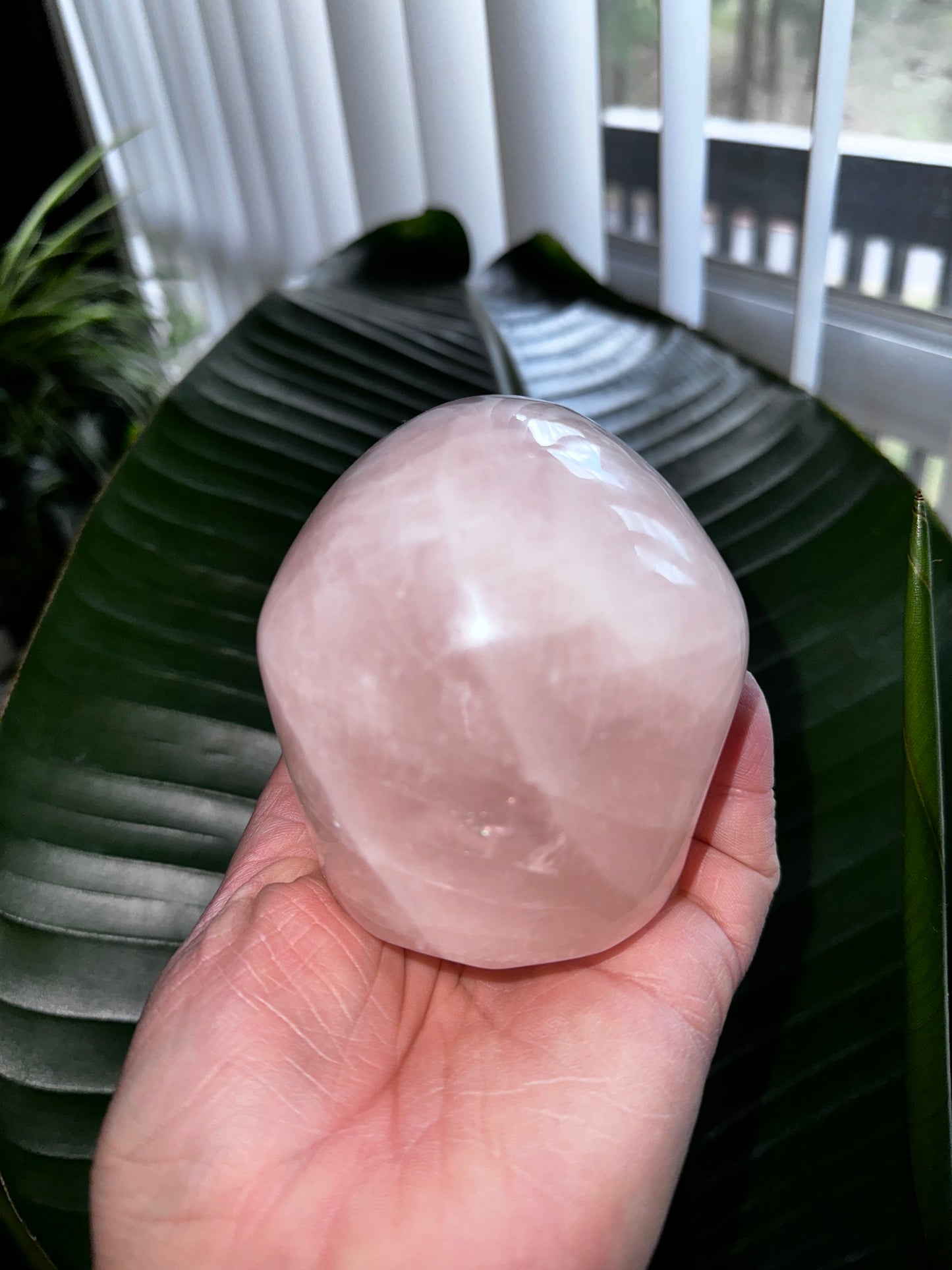 Rose Quartz Crystal Skull
