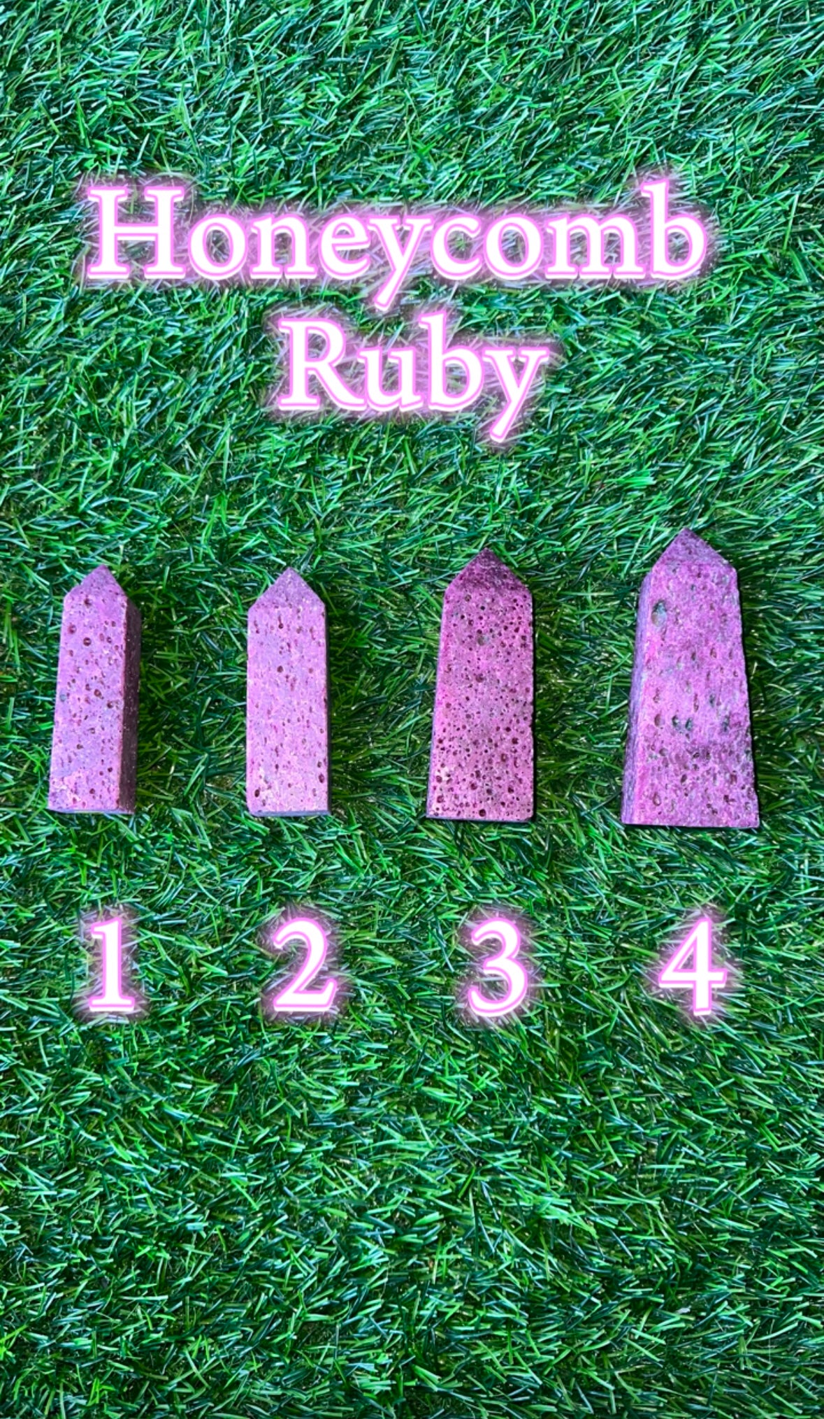 Small Honeycomb Ruby Tower
