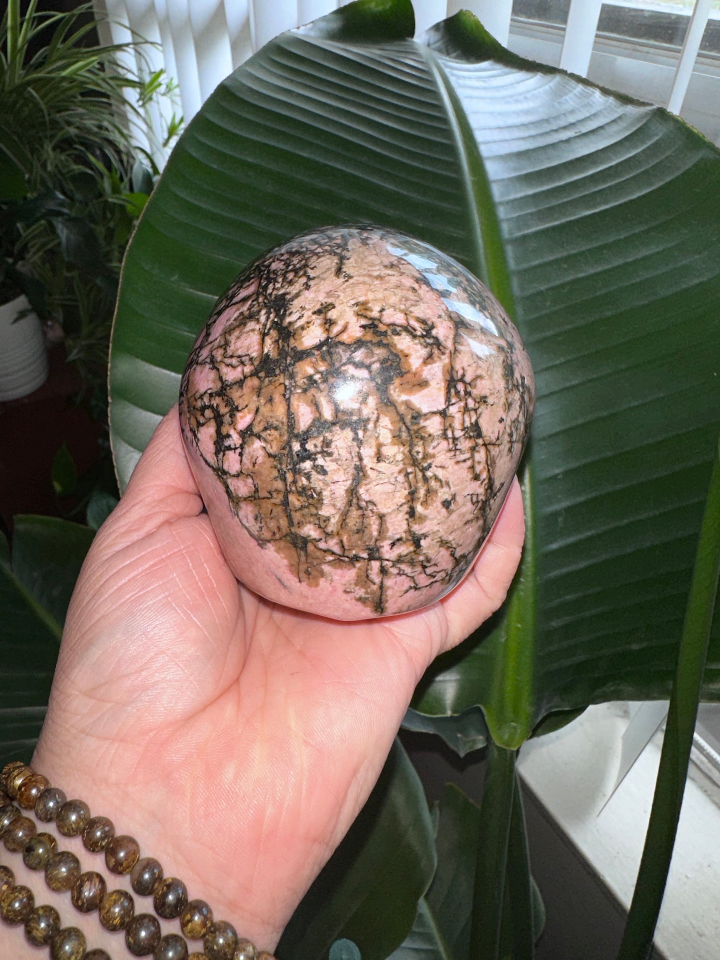 Chinese Rhodonite Crystal Skull