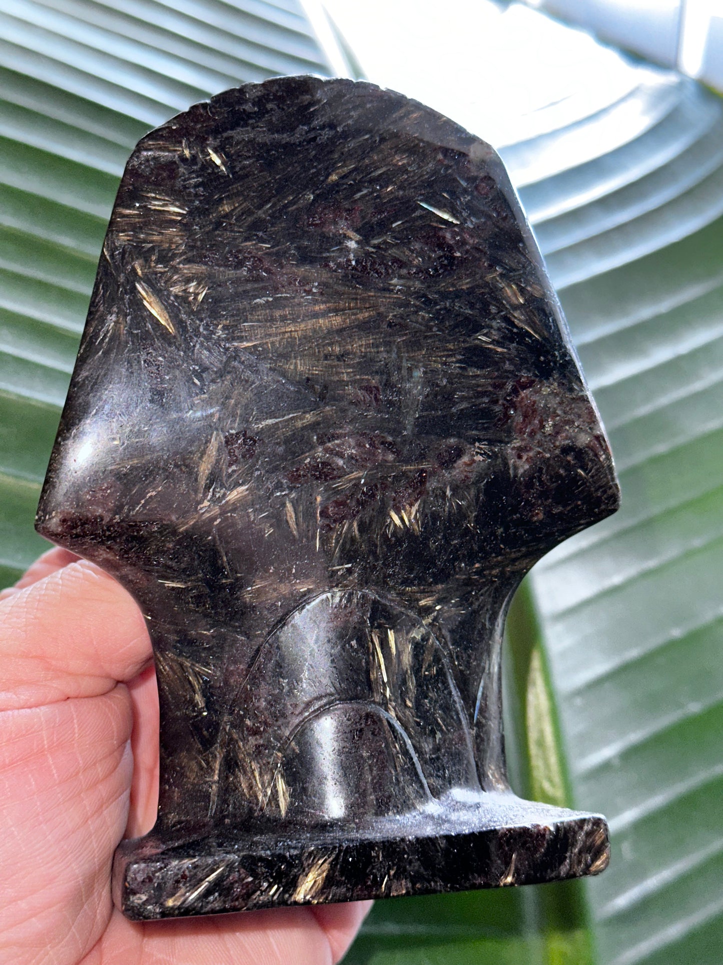 Astrophyllite Pharaoh Crystal Skull