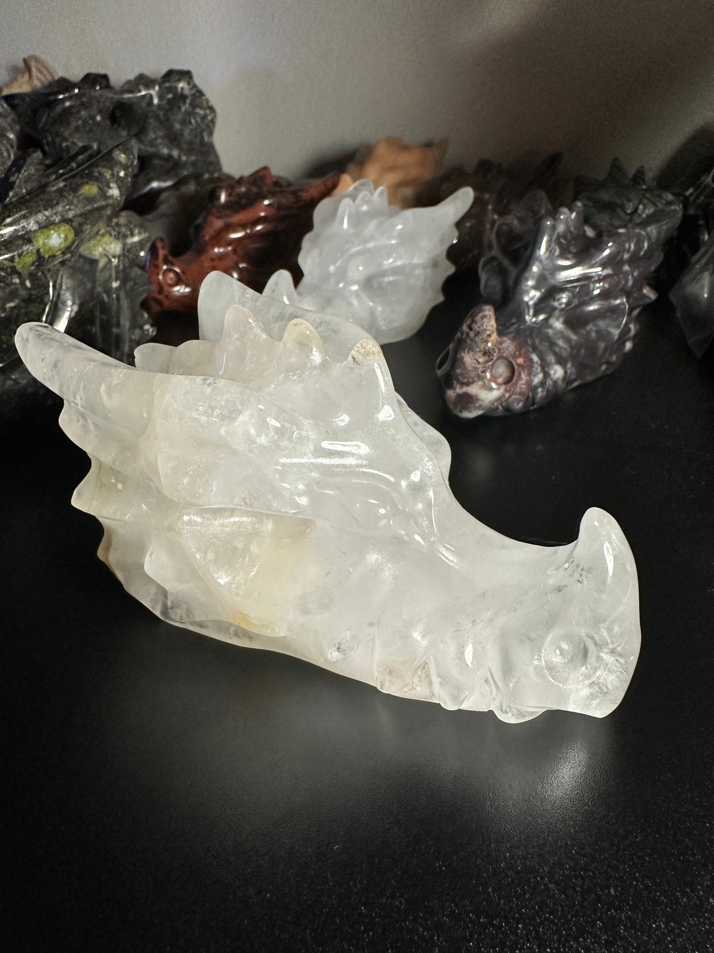 White Quartz Dragon Head