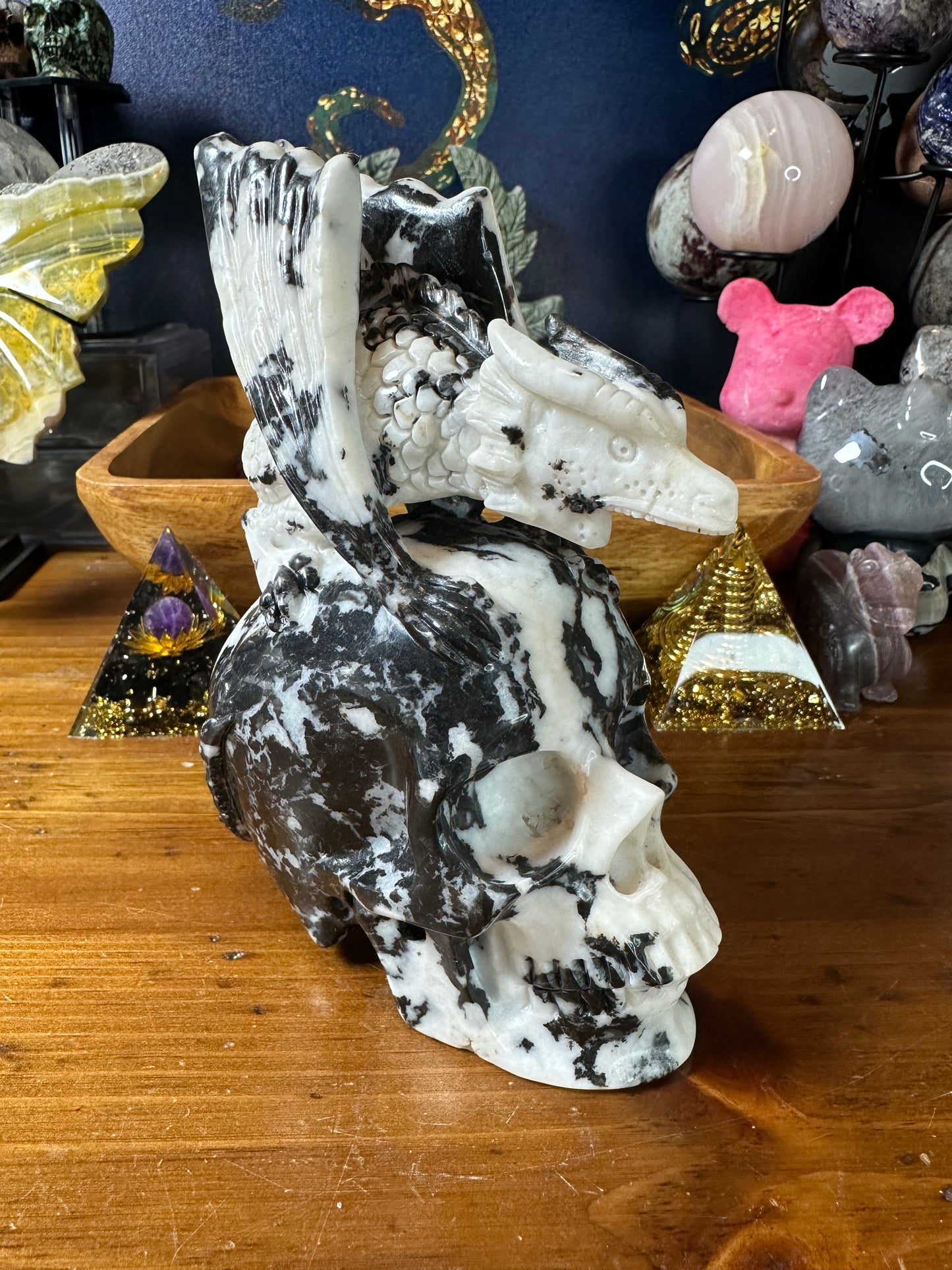Dragon on Skull