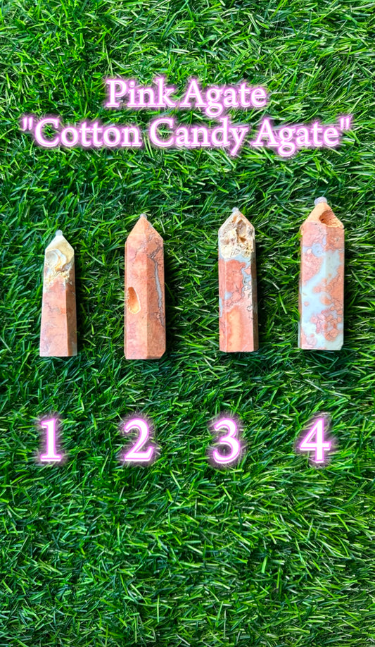 Small Pink Agate Tower