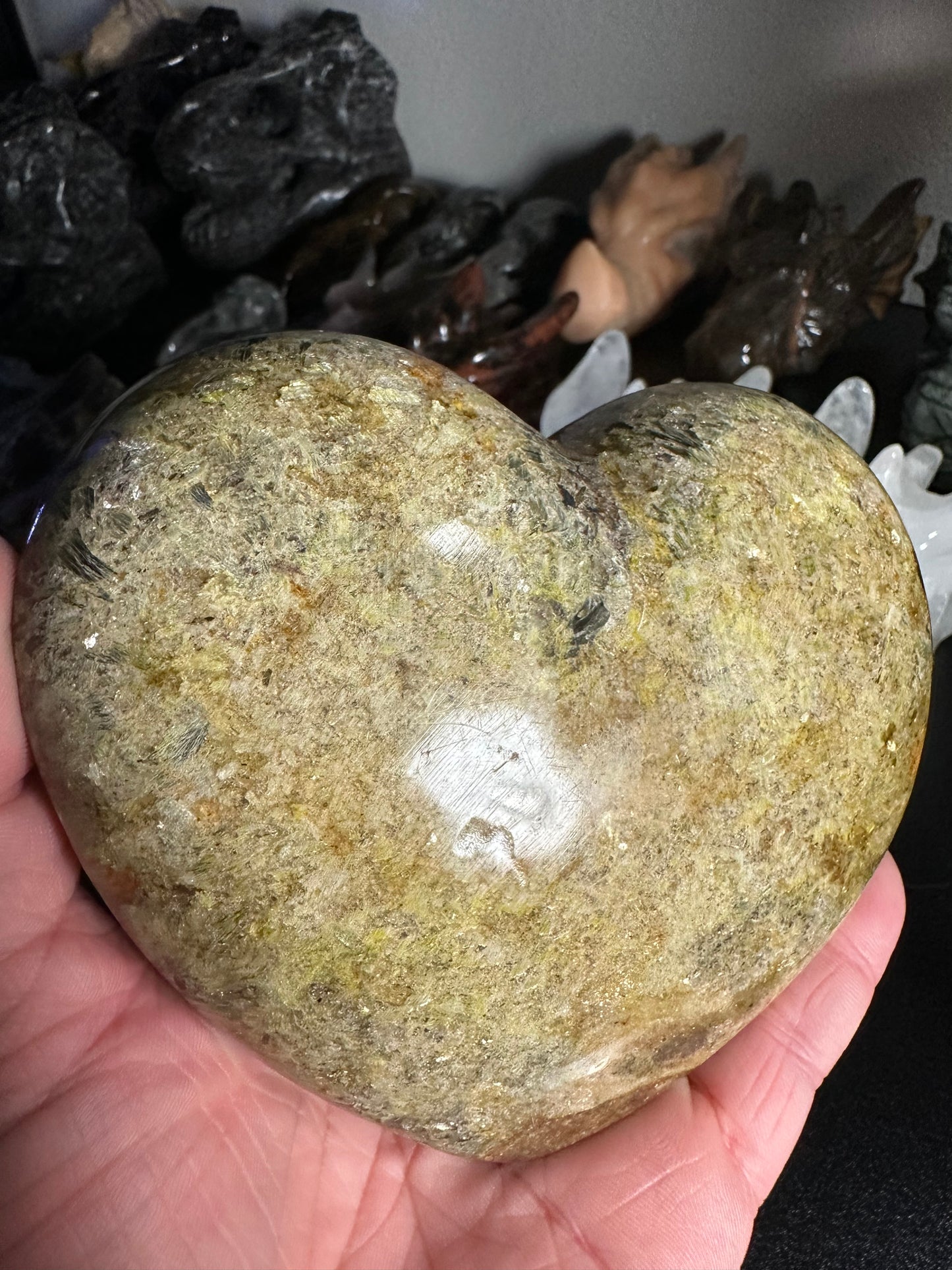 Green Opal Heart