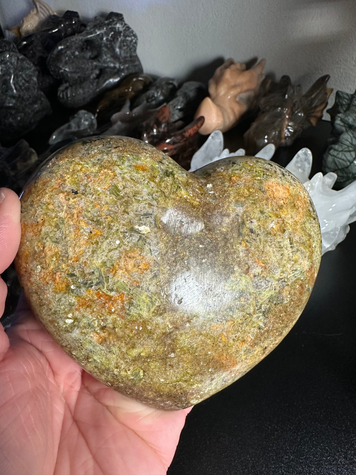 Green Opal Heart